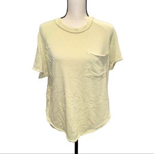 Free People Yellow Pocket TShirt